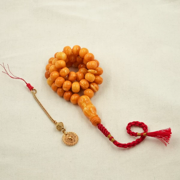 Polish amber prayer beads
