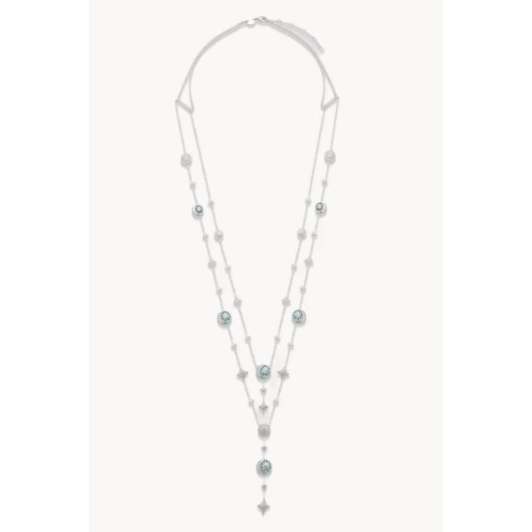 Desert Tale Double Layer Long Necklace - Sama Blue