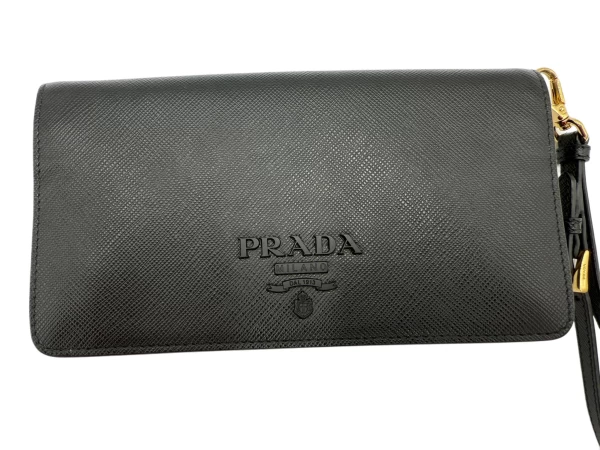 Prada Black Saffiano Chain Wallet Bag