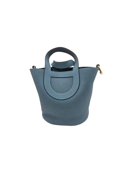 Hermes  in the Loop 23 Blue Jeans Taurillon  Clemence Leather  Bag Gold Hardware 1010133238