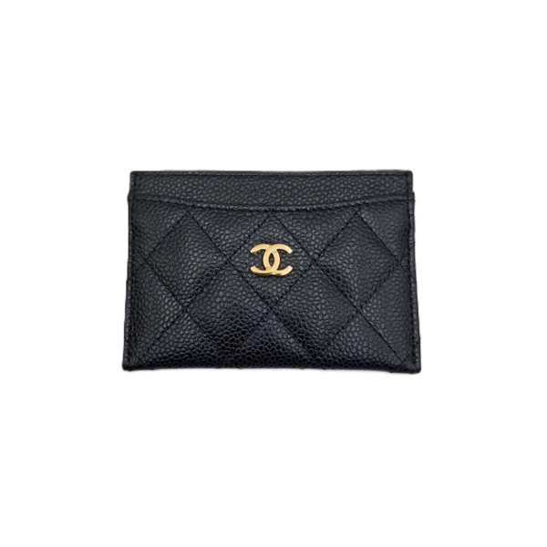 Chanel Black Quilted Leather CC CardÂ Holder