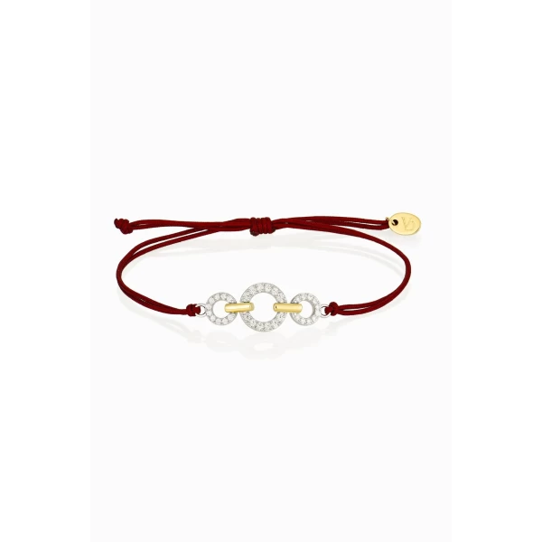 HOOP-LINK CHERRY CORD BRACELET