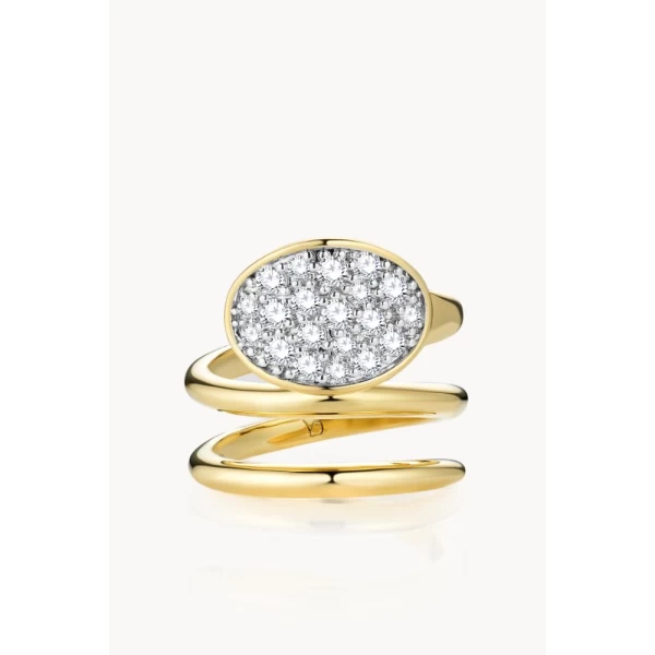 خاتم إصبع صغير بيضاوي الشكل من ديون فروست - مقاس 43 أوروبي