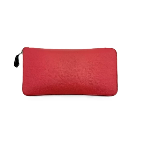 Hermes Silk'in Azap Red Pink Epsom Leather Long Wallet