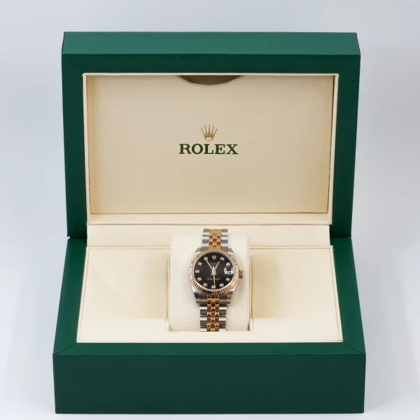 Rolex Datejust 31 in Yellow Rolesor with Diamond Dial - Women's Watch