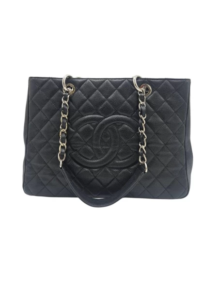 Chanel Black Caviar GST Shoulder Tote Bag