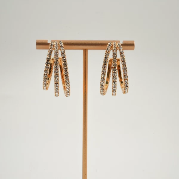 Diana crystal rhinestone hoops