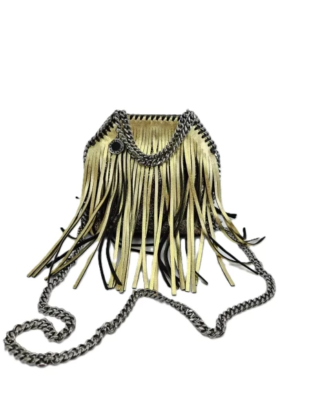 Stella McCartney Falabella Fold Over Crossbody Chain Fringe Shaggy Bag