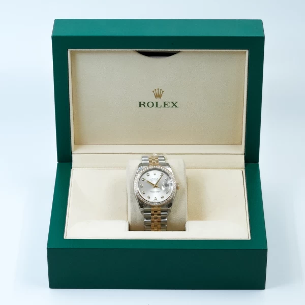 Rolex Datejust Two-Tone Diamond Dial and Bezel Watch