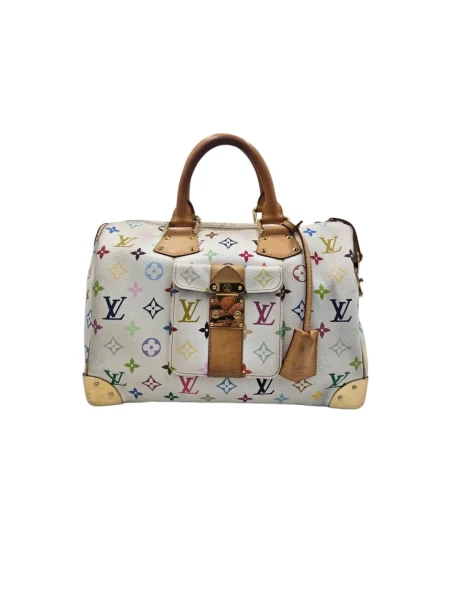 Louis Vuitton White Multicolor Monogram Canvas Speedy 30 Bag