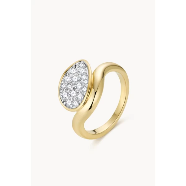 خاتم إصبع صغير بلون دمعة الكثبان الجليدية - مقاس 48أوروبي