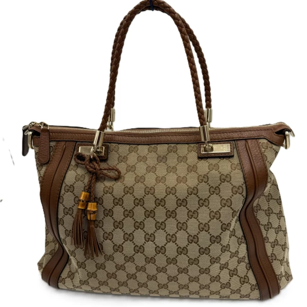 Gucci GG Canvas and Leather Bella Tote