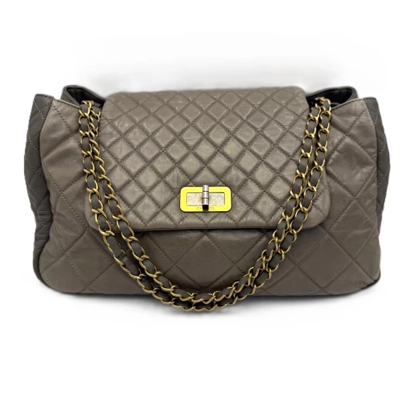 Chanel Grey Matelasse Reissue Accordion Leather Shoulder Bag