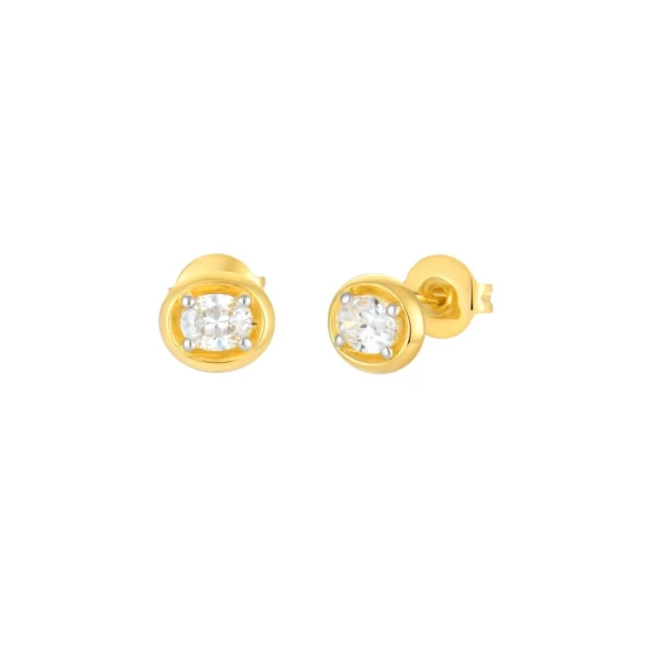 Oval Mini Gold Stud