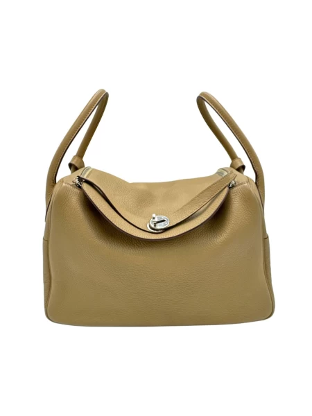 Hermes Lindy 34 Beige Marfa Togo Leather Bag