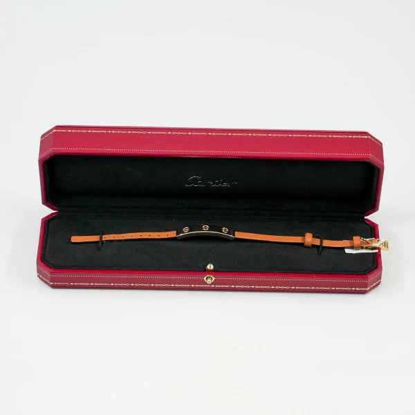 Cartier LOVE bracelet with a leather strap