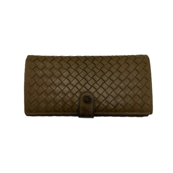 BOTTEGA VENETA Nappa Intrecciato Continental Camel Wallet