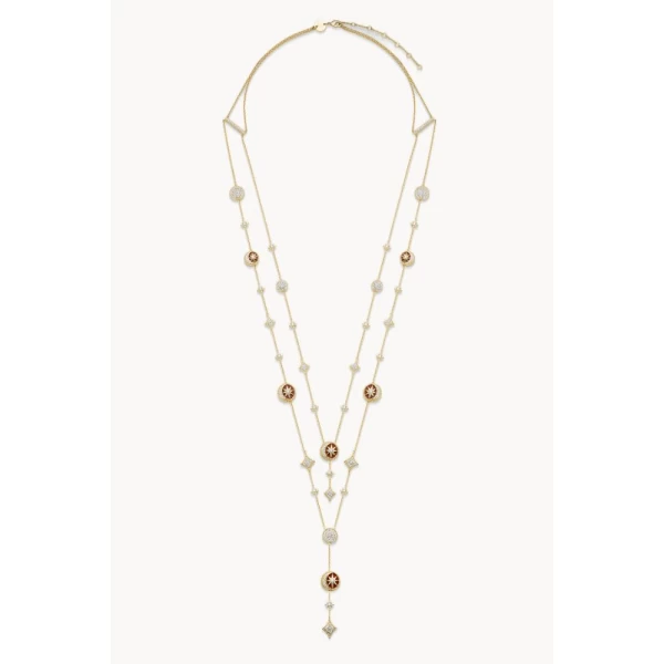Desert Tale Double Layer Long Necklace - Red Jasper